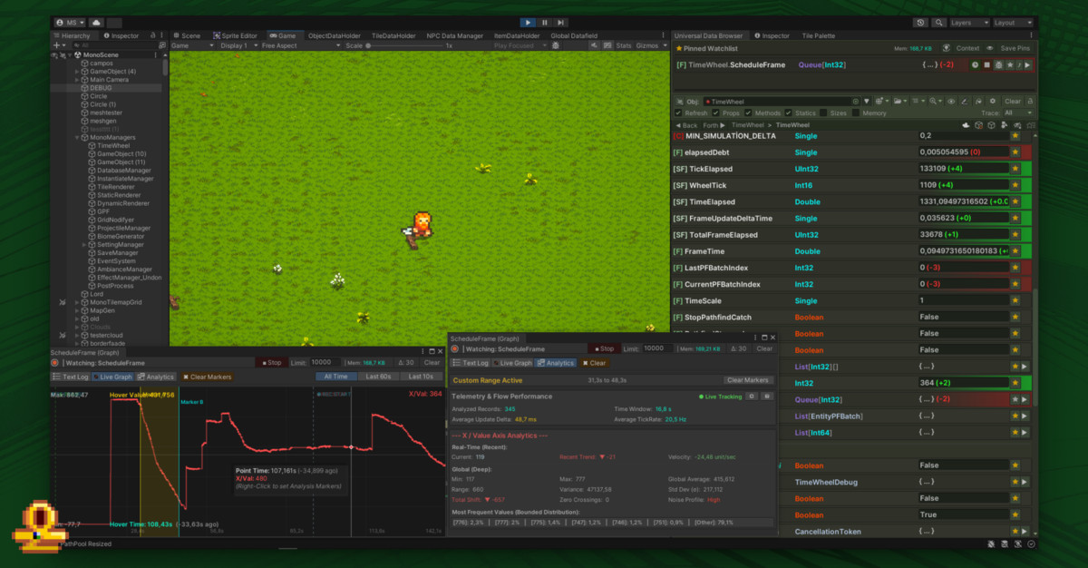 Universal Data Browser inspecting game data inside the Unity Editor